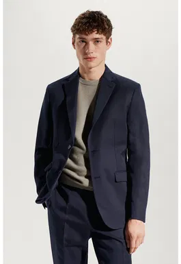 Sacou slim fit din in si lyocell Capri