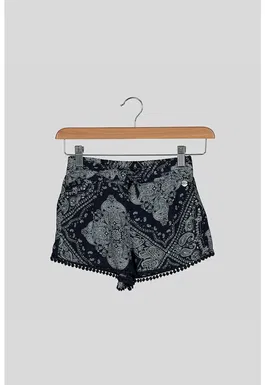 Pantaloni scurti cu imprimeu oriental