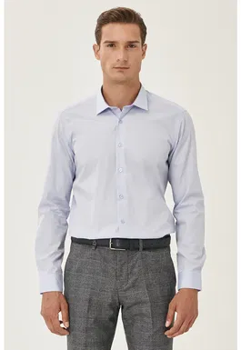 Camasa slim fit cu guler ascutit