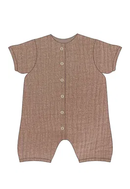 Buttoned Short Jumpsuit