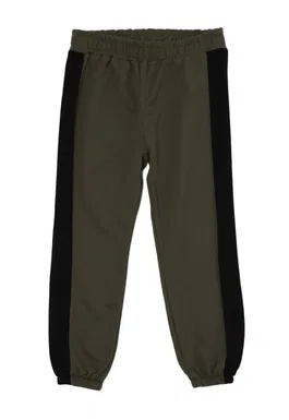 Pantaloni sport cu benzi laterale contrastante