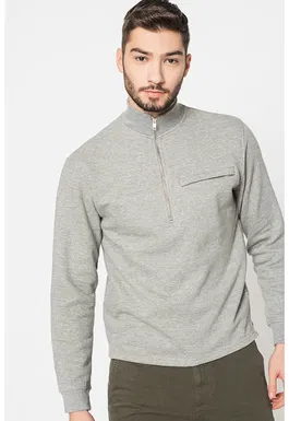 Bluza sport cu fermoar scurt Vagn