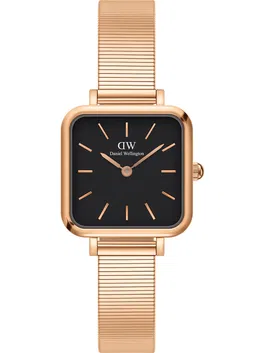 Daniel Wellington Ceas analogic 'Quadro Studio RG Black' auriu / negru