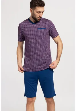 Pijama scurta cu model geometric Andaluz