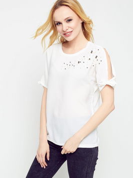 Blouse white Yups aex0614. R01