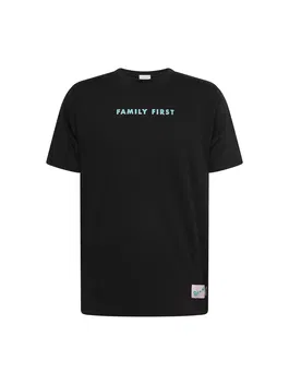 Family First Tricou 'RICK FANTASY' turcoaz / galben / roz / negru