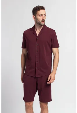 Pijama de bumbac cu pantaloni scurti Vlad