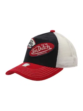 Von Dutch Originals Șapcă 'RUSSEL' roșu / negru / alb natural