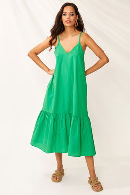 Cool & Sexy Both Dress - Green - Ruffle