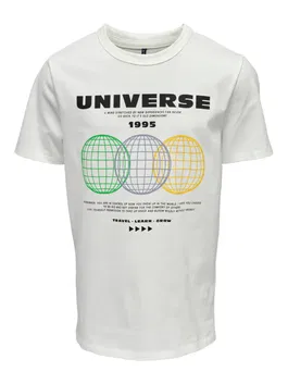 KIDS ONLY BOY Tricou 'CARLO' galben / verde / negru / alb