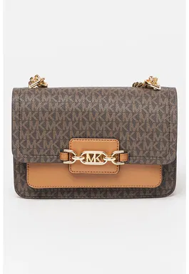 Geanta crossbody din piele ecologica cu model monograma
