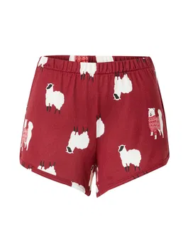 Gilly Hicks Pantaloni de pijama roșu vin / alb