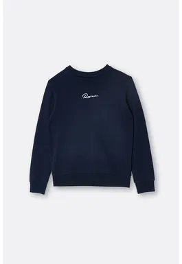 Bluza sport de bumbac cu decolteu la baza gatului