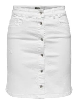 JDY Fustă 'BLUME' alb denim