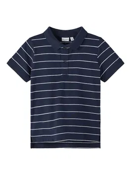 NAME IT Tricou 'Volo' safir / alb