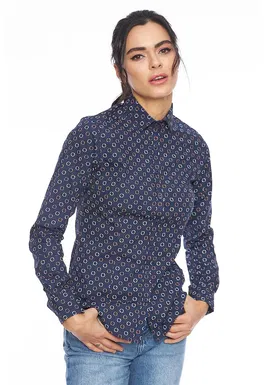 Camasa slim fit cu imprimeu