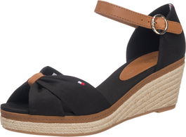 TOMMY HILFIGER Sandale 'Elba' maro coniac / negru