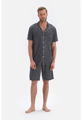 Pijama din amestec de modal cu model