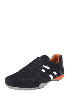 GEOX Sneaker low 'Uomo Snake' bej / bleumarin / portocaliu