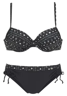 LASCANA Costum de baie două piese negru