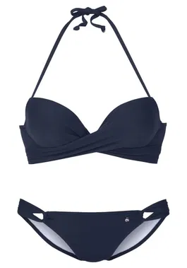 s.Oliver Costum de baie două piese bleumarin