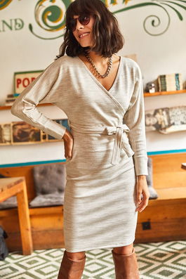 Olalook Dress - Gray - Bodycon