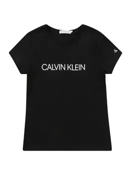 Calvin Klein Jeans Tricou 'Institutional' negru / alb