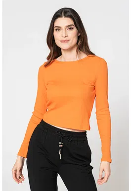 Bluza cu decolteu in U pe spate Newava