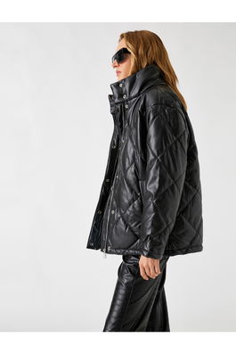 Koton Winter Jacket - Black - Puffer