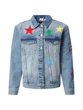 ABOUT YOU x Riccardo Simonetti Geacă de primăvară-toamnă 'Vincent' albastru denim