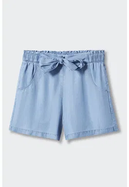 Pantaloni scurti cu detaliu cu funda Gonza