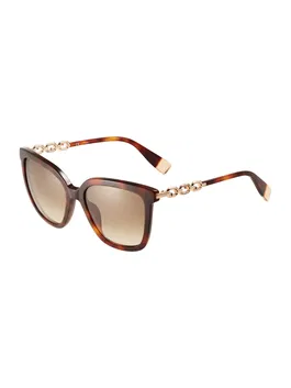 FURLA Ochelari de soare 'SFU532' maro / maro coniac / auriu