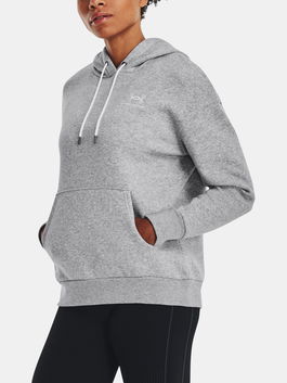 Under Armour Sweatshirt Essential Fleece Hoodie-GRY - Women