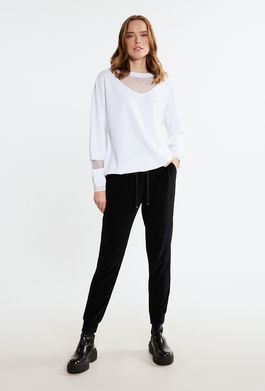 MONNARI Woman's Sweatshirts Sweatshirt With Mesh Elements