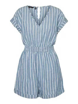 VERO MODA Salopeta 'Paulina' albastru / alb