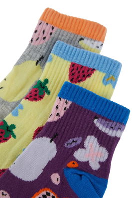 Trendyol Grey-Multicolor 3-Pack Socks
