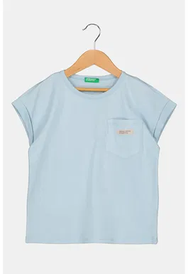 Tricou din bumbac cu buzunar pe piept