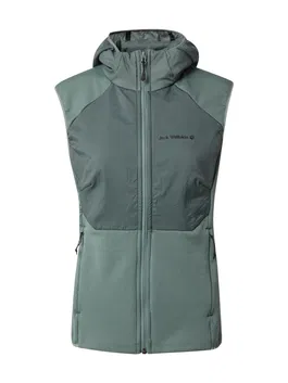 JACK WOLFSKIN Vestă sport 'TASMAN' verde petrol