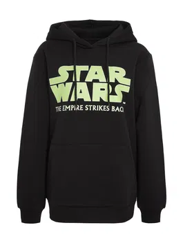 Recovered Bluză de molton 'Star Wars' verde / negru