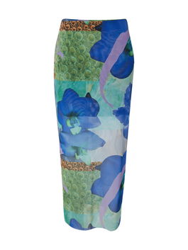 Monki Fustă albastru / verde / lila
