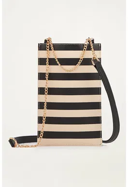 Geanta crossbody cu model cu dungi