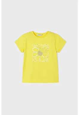 Tricou cu imprimeu floral stralucitor