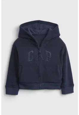 Hanorac cu fermoar si broderie logo