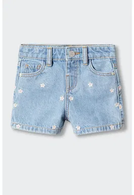 Pantaloni scurti de denim cu aspect decolorat Daisy