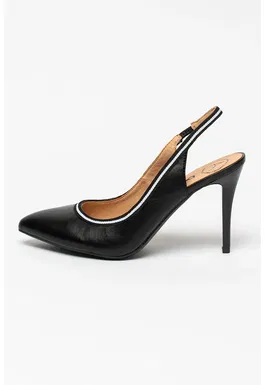 Pantofi slingback de piele ecologica