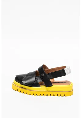 Pantofi slingback de piele cu varf ascutit