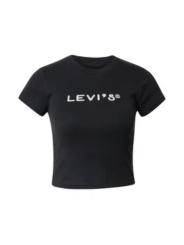 LEVI'S Tricou 'GRAPHIC MINI TEE BLACKS' negru / alb