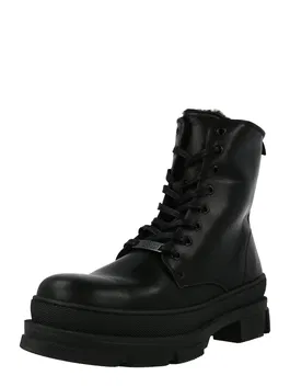 STEVE MADDEN Bocanci cu șireturi 'WARRICK' gri / negru