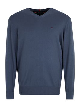 Tommy Hilfiger Big & Tall Pulover albastru porumbel / albastru închis / roșu intens / alb