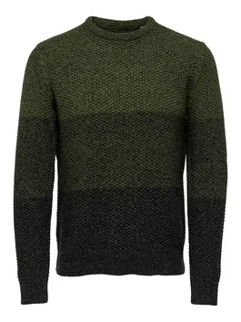 Only & Sons Pulover 'Tuck' oliv / verde pin